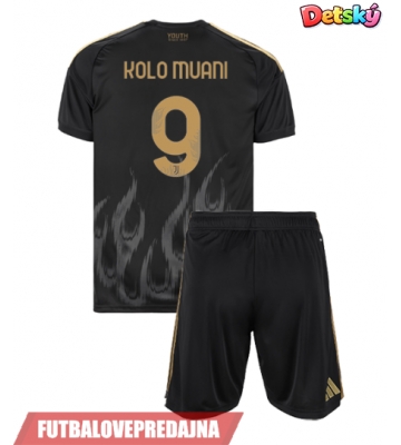 Lacne Dětský Futbalové dres Juventus Randal Kolo Muani #9 2026-27 Krátky Rukáv - Tretina (+ trenírky)